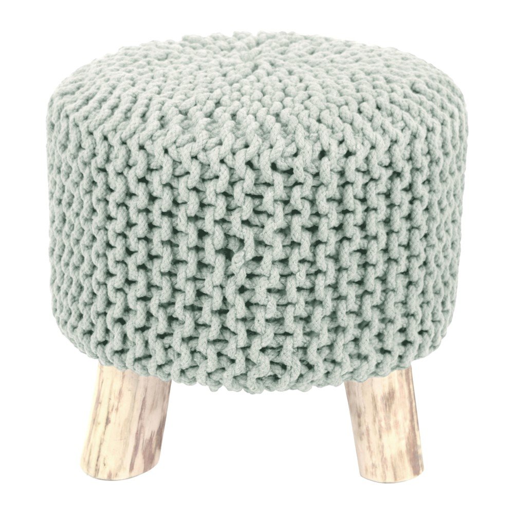 Světle modrá taburetka HF Living Nature, Ø 45 cm v:692466