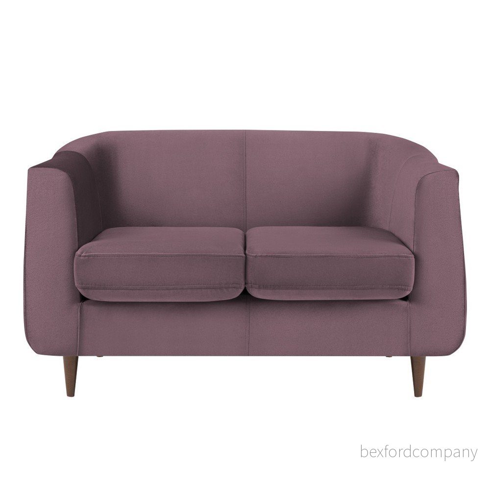 Fialová sametová pohovka Kooko Home Glam, 125 cm v:993376