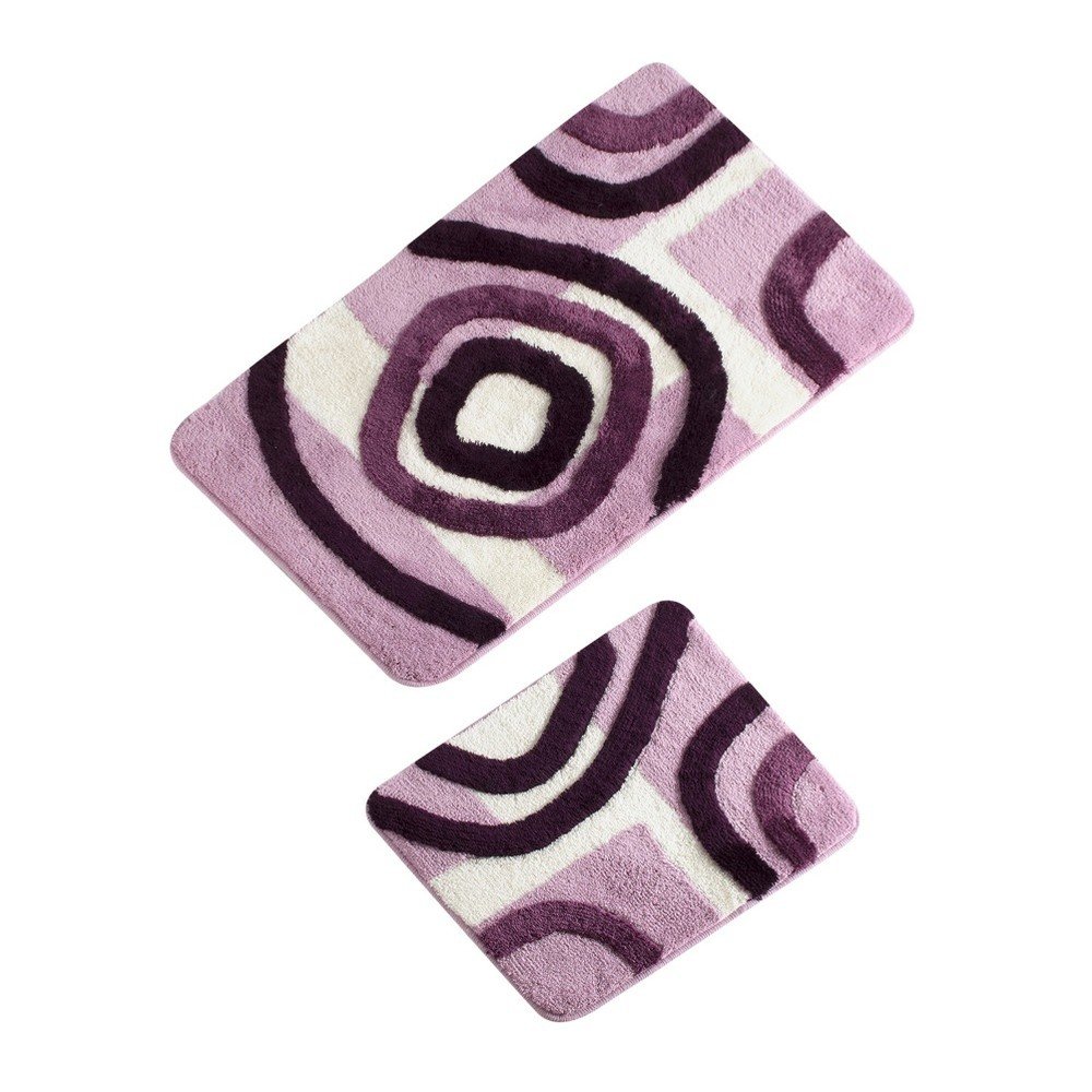 Sada 2 fialových koupelnových předložek Verge Bath Mat Mismo v:1156202