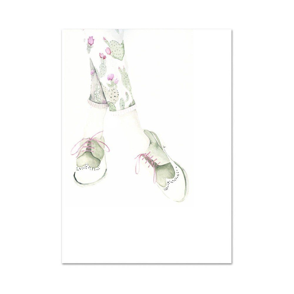 Plakát Leo La Douce Green Rose Shoes, 21 x 29,7 cm v:828508
