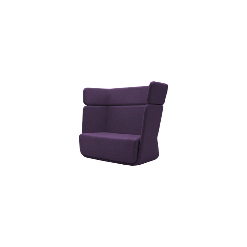 Tmavě fialové křeslo Softline Basket Eco Cotton Lilac v:1194494