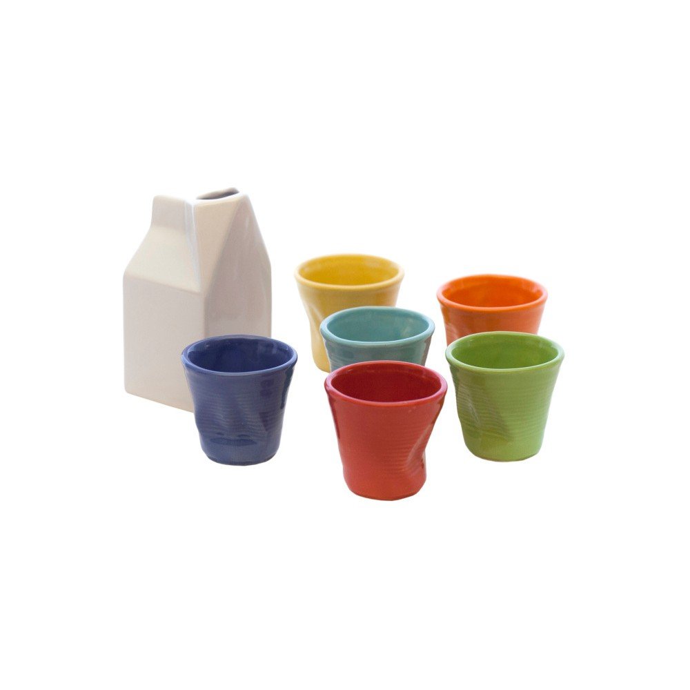Set mléčenky a 6 šálků na espresso Kaleidos Au Lait v:932850