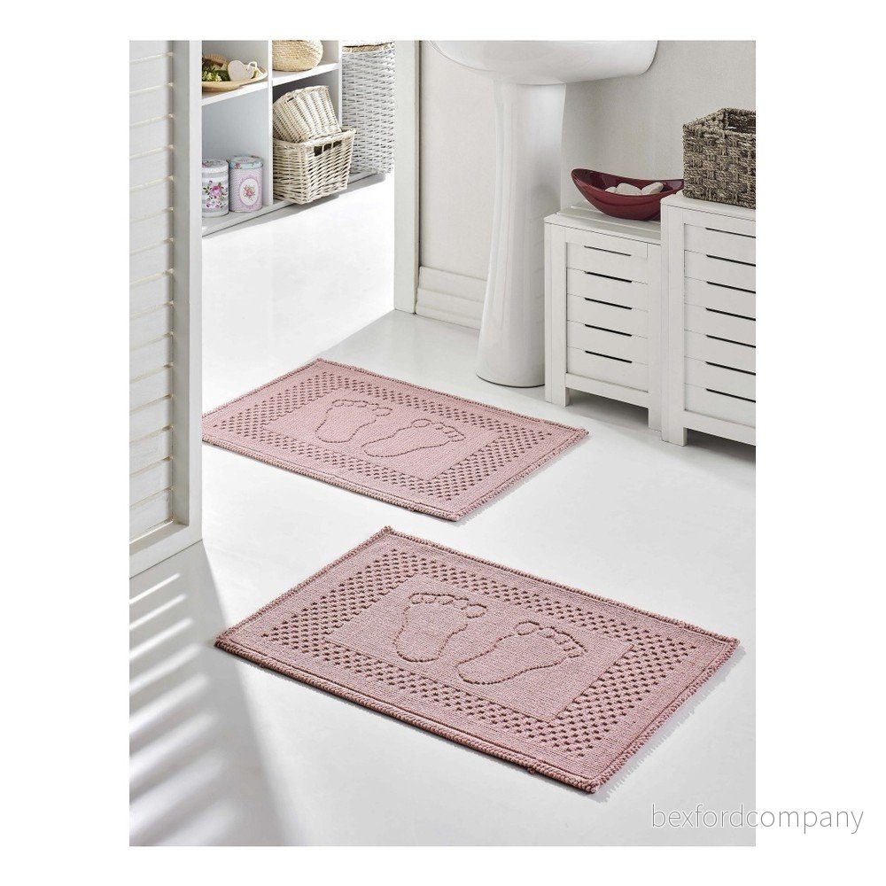 Sada 2 růžových bavlněných koupelnových předložek Bathmat Garrudo, 50 x 70 cm v:1209990