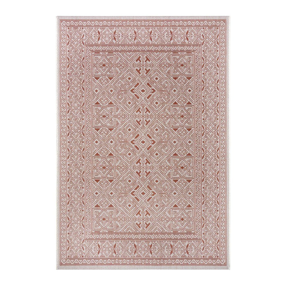 Oranžovo-béžový venkovní koberec NORTHRUGS Cuadrado, 70 x 140 cm v:1425007