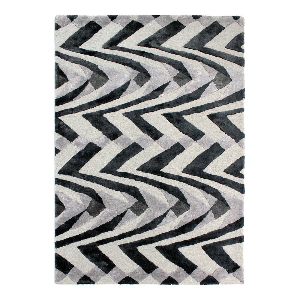 Černo-šedý ručně tkaný koberec Flair Rugs Jazz, 200 x 290 cm v:1273286