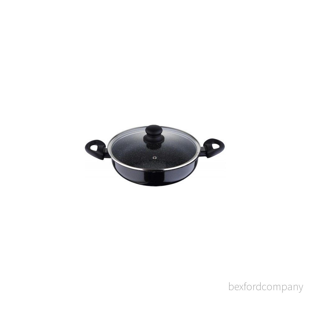 Černý nízký hrnec s poklicí Bergner Bellini, 4 l v:1225228