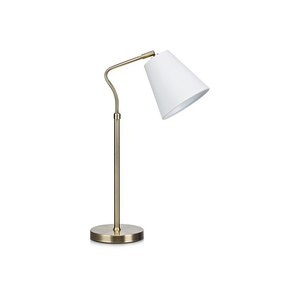 Stolní lampa v bílo-zlaté barvě Markslöjd Tindra v:831700