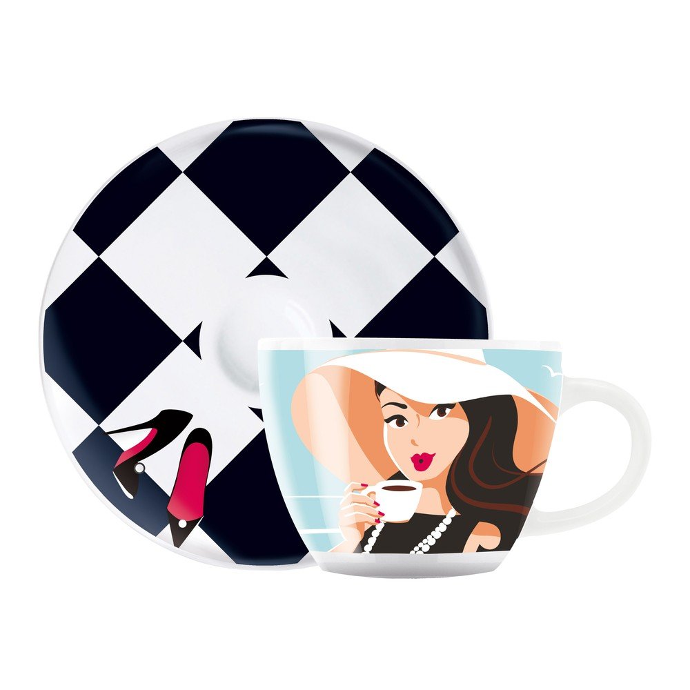 Set porcelánového šálku a podšálku na espresso Ritzenhoff Astrid Mueller, 8 cl v:1314718