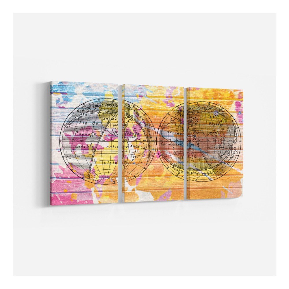 3-dílný obraz Globes, 30 x 60 cm v:956146