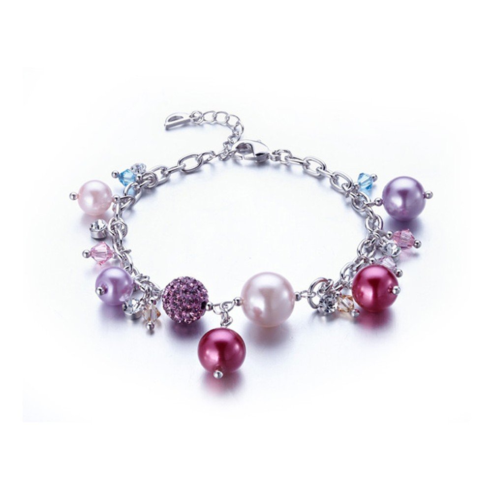 Náramek s růžovými krystaly Swarovski Elements Crystals Pinky v:1197752