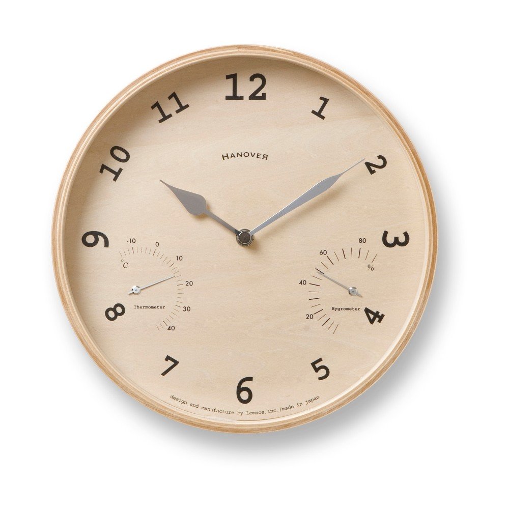 Hnědé nástěnné hodiny Lemnos Clock Baum, ⌀ 25,4 cm v:817872