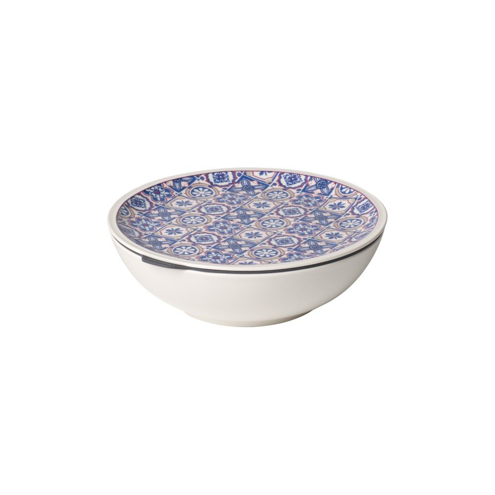 Modro-bílá porcelánová dóza na potraviny Villeroy & Boch Like To Go, ø 16,3 cm v:1431239