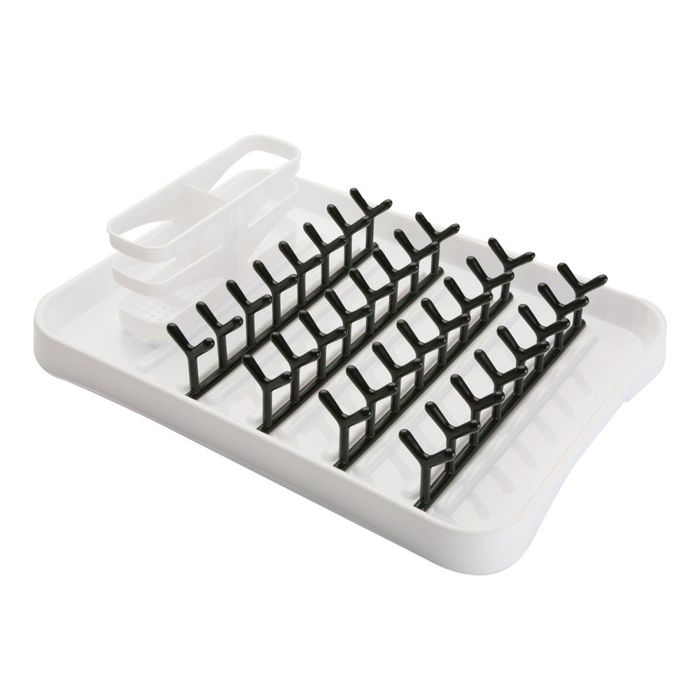 Bílo-černý odkapávač na nádobí Versa White Plate Rack v:902068