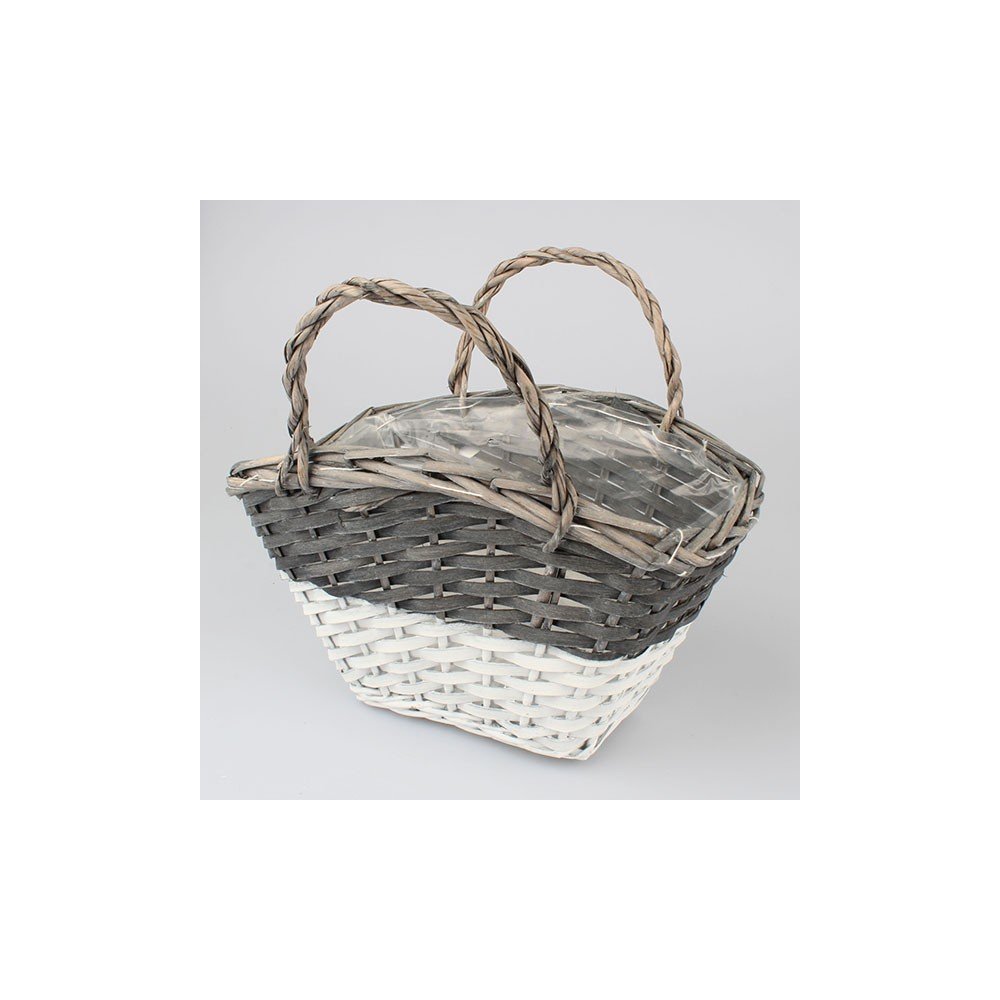 Květináč z vrbového proutí s uchy Dakls, výška 27 cm v:845966