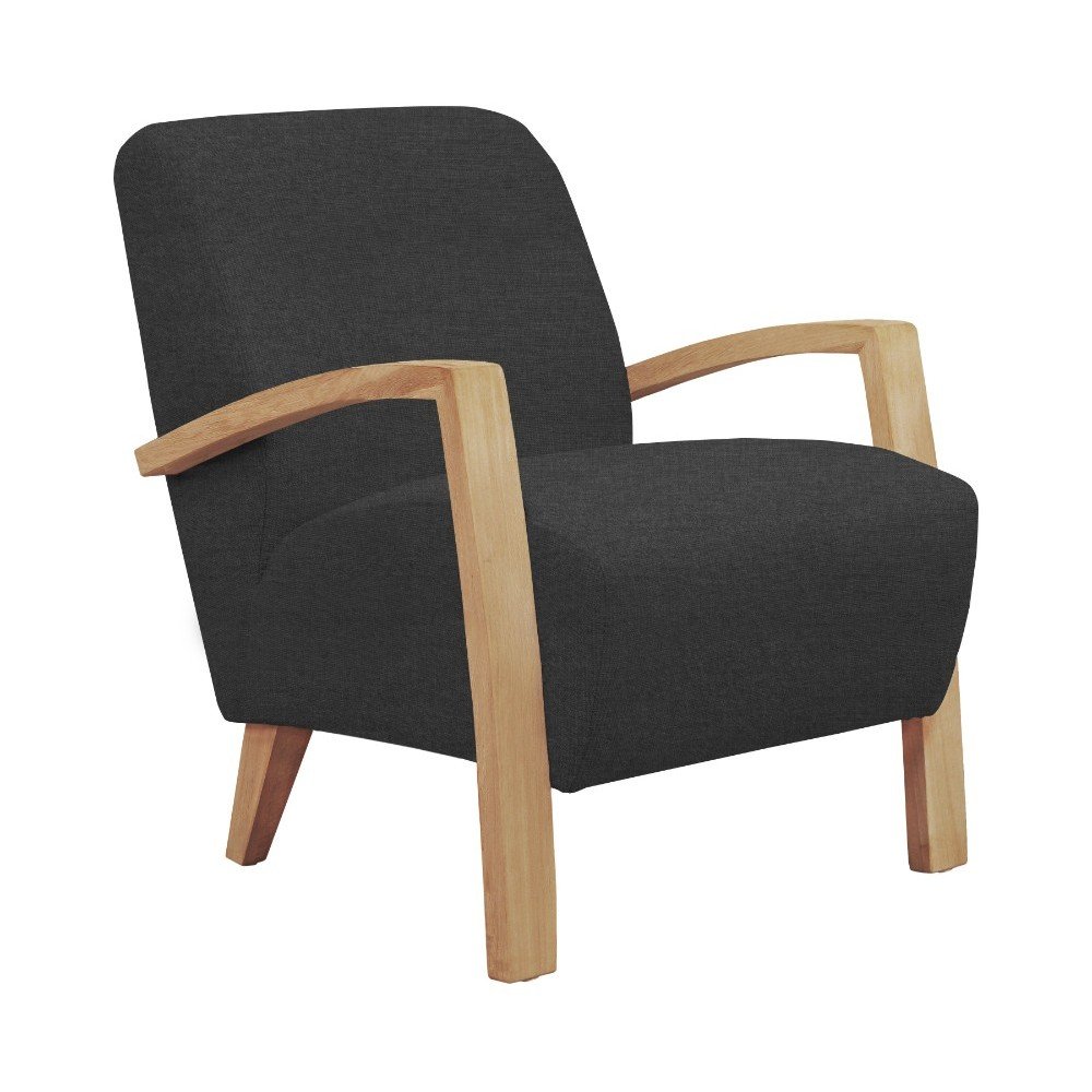 Tmavě šedé křeslo se světlými nohami Windsor & Co Sofas Luna v:1071904