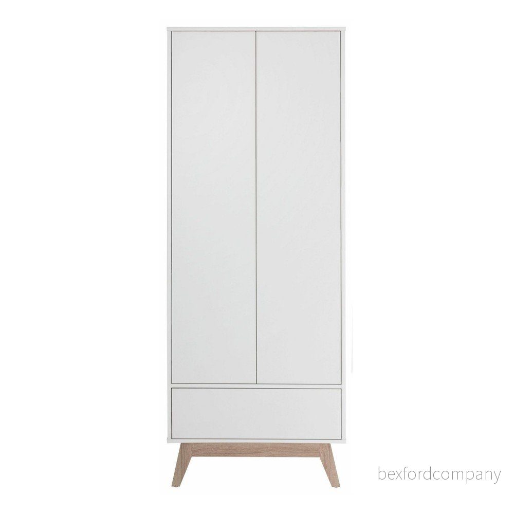 Bílá dvoudveřová šatní skříň Støraa Leon v:939782