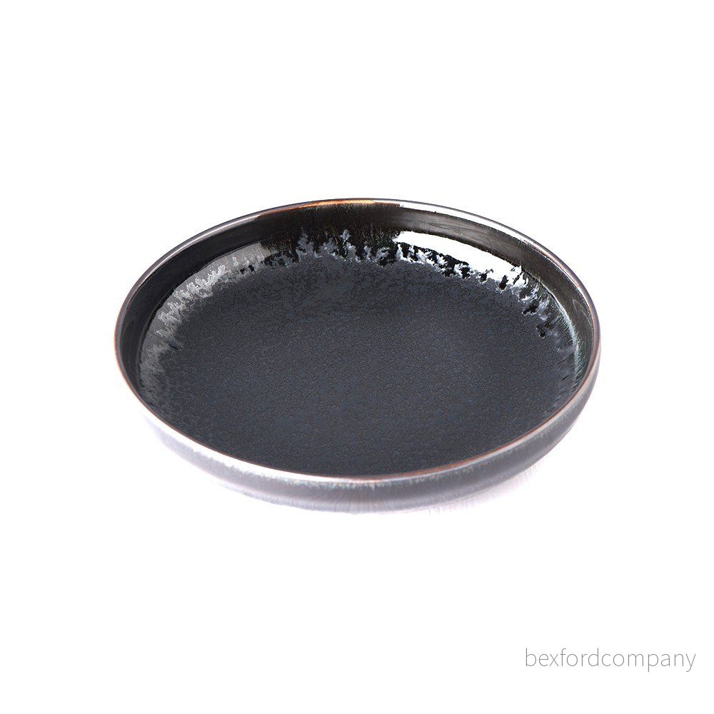 Černý keramický talíř se zvednutým okrajem MIJ Matt, ø 22 cm v:1348083