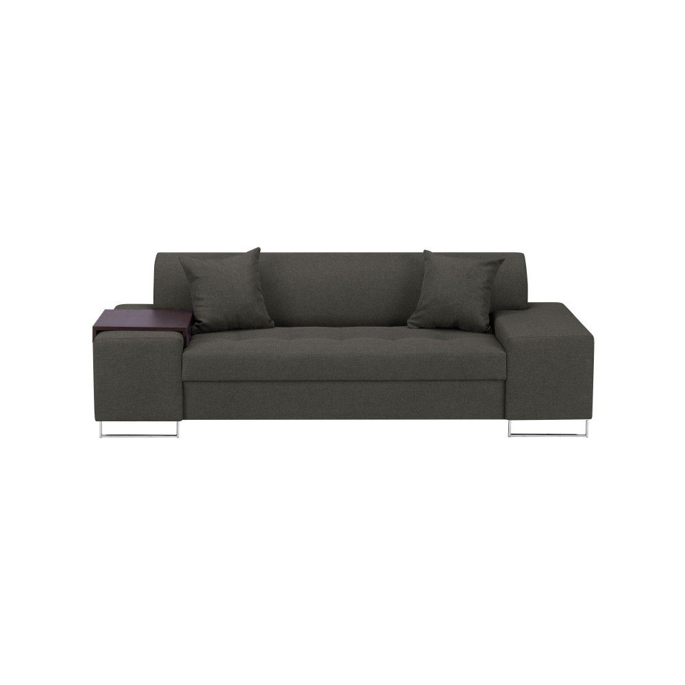 Tmavě šedá pohovka s nohami ve stříbrné barvě Cosmopolitan Design Orlando, 220 cm v:1087094