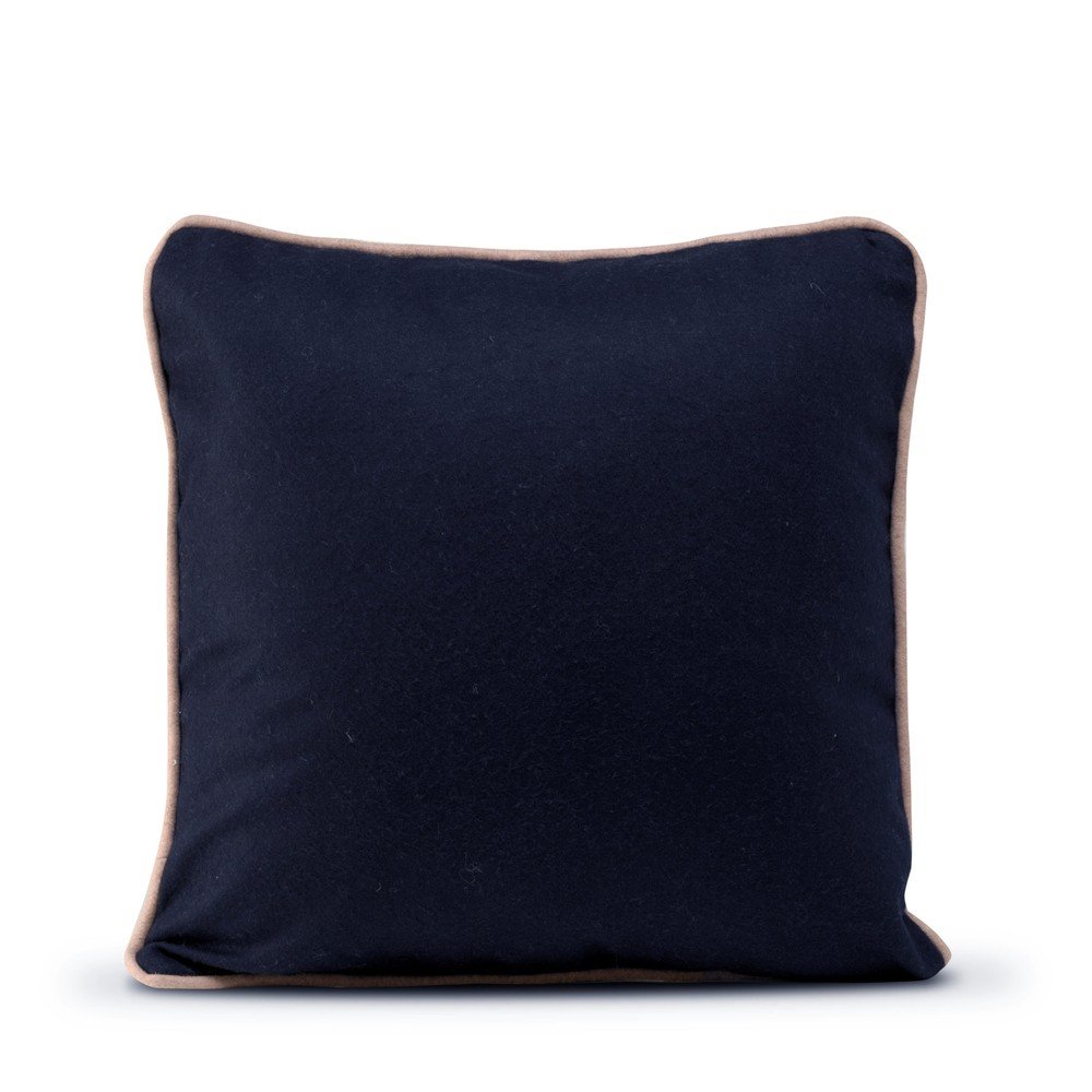 Tmavě modrý vlněný povlak na polštář HF Living Piping, 50 x 50 cm v:1074348