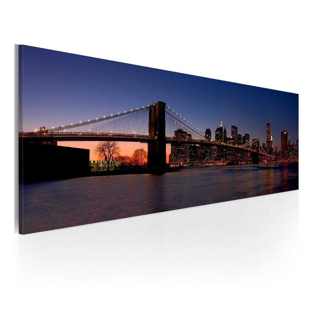 Obraz na plátně Artgeist Brooklyn Bridge, 120 x 40 cm v:1140534