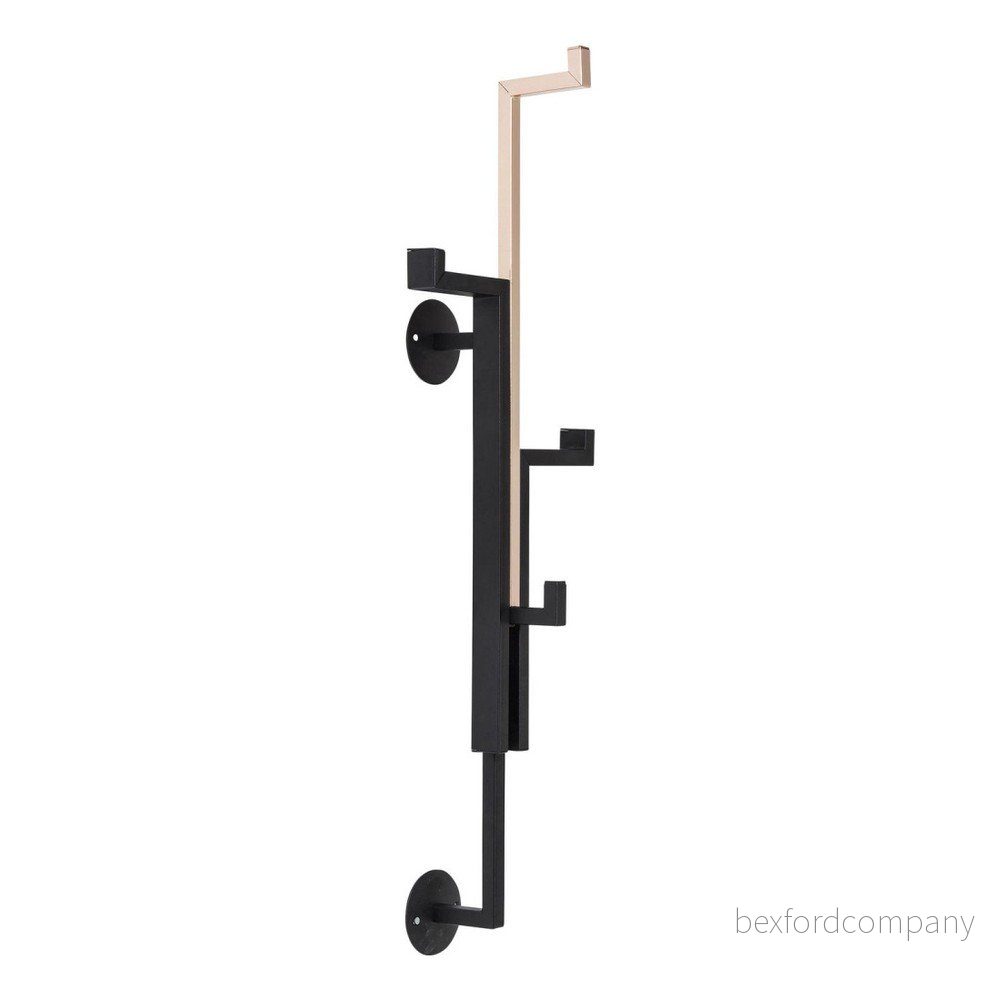 Černo-měděný věšák Kare Design Wandgarderobe v:896638
