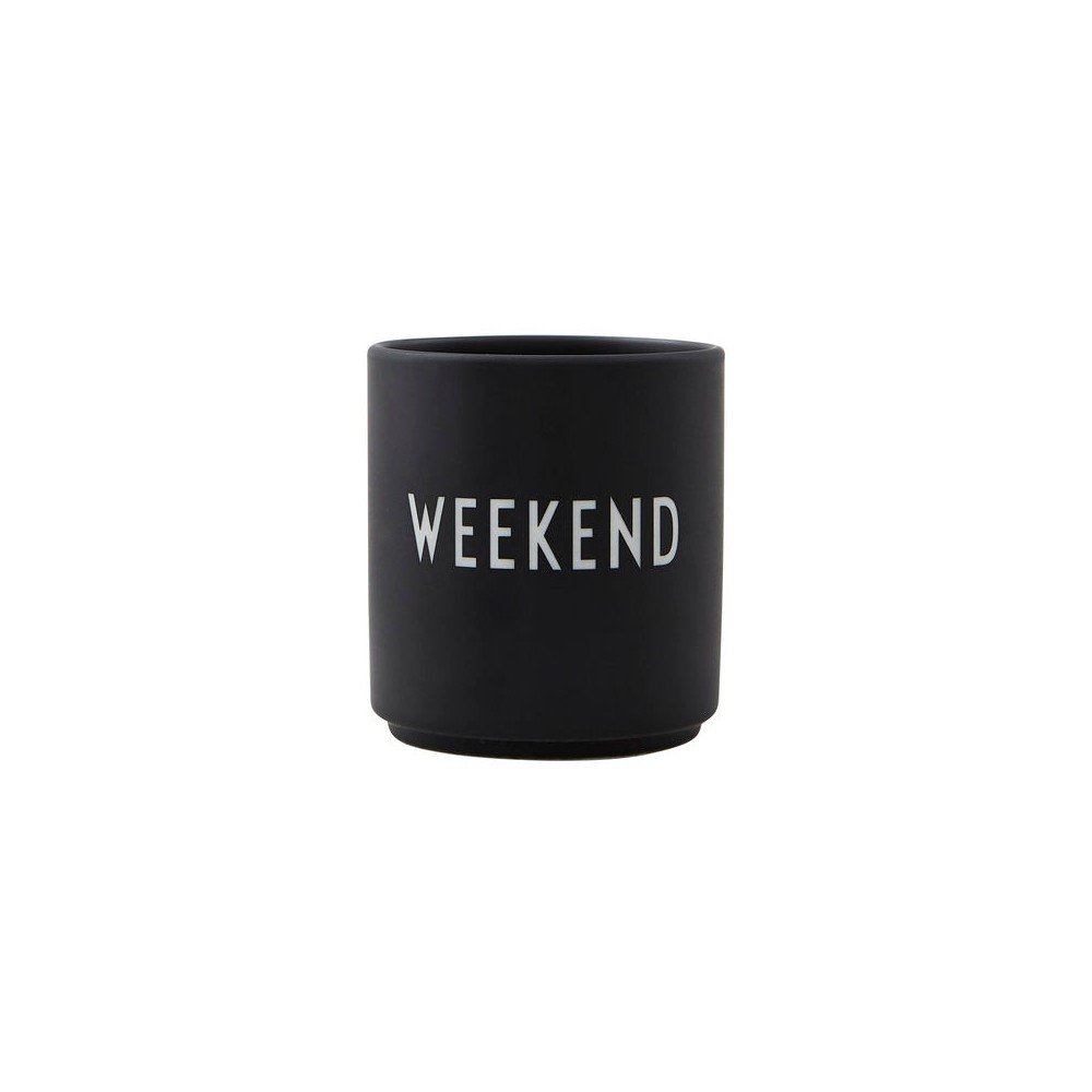 Černý porcelánový hrnek 300 ml Weekend – Design Letters v:1417925