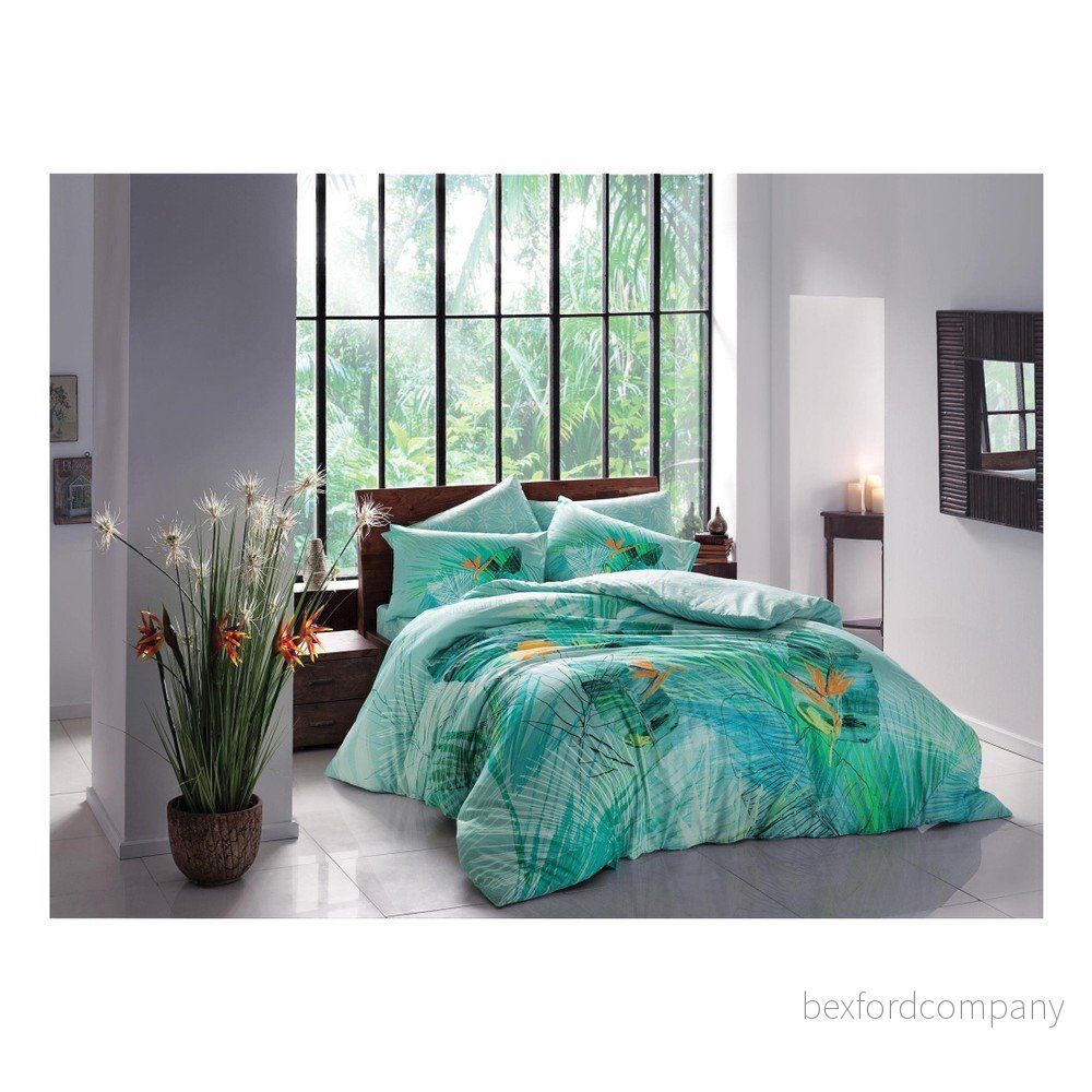 Povlečení s prostěradlem na dvoulůžko Bamboo Bahama, 200 x 220 cm v:1069342