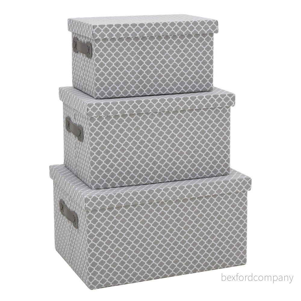 Sada 3 úložných boxů InArt Pattern v:738842