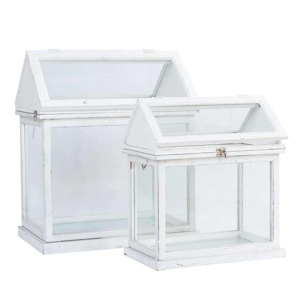 Sada 2 úložných boxů Clayre & Eef Greenhouse v:797186