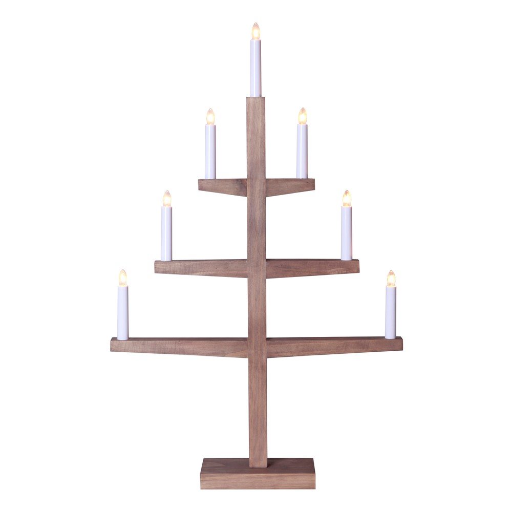 Hnědý svícen s LED světýlky Trapp. výška 77 cm v:696548