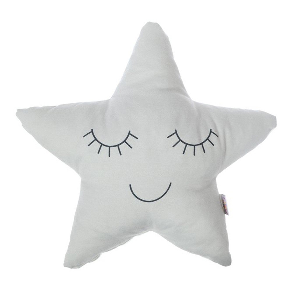 Světle šedý dětský polštářek s příměsí bavlny Mike & Co. NEW YORK Pillow Toy Star, 35 x 35 cm v:1284982