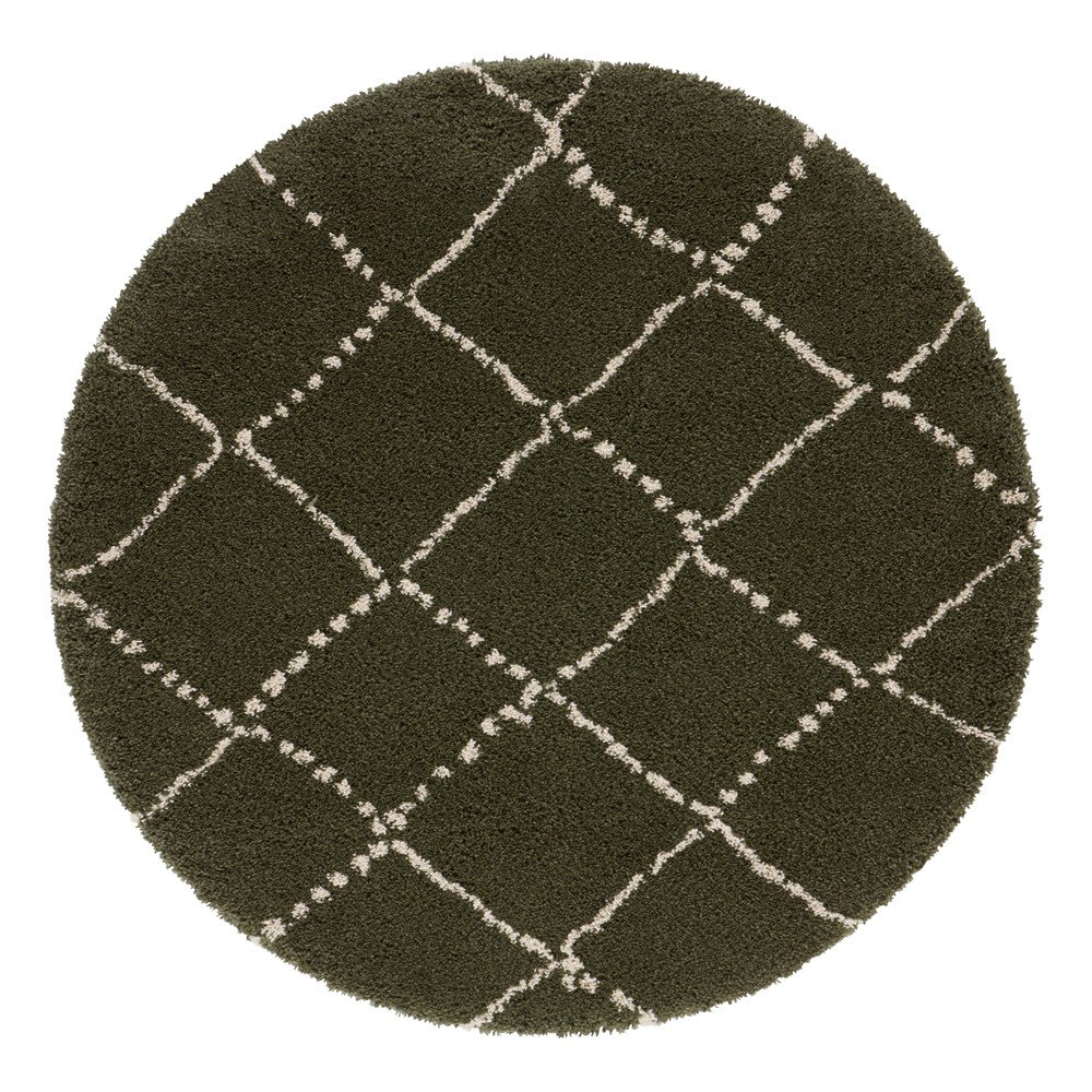 Zelený koberec Mint Rugs Hash, ⌀ 120 cm v:1364209