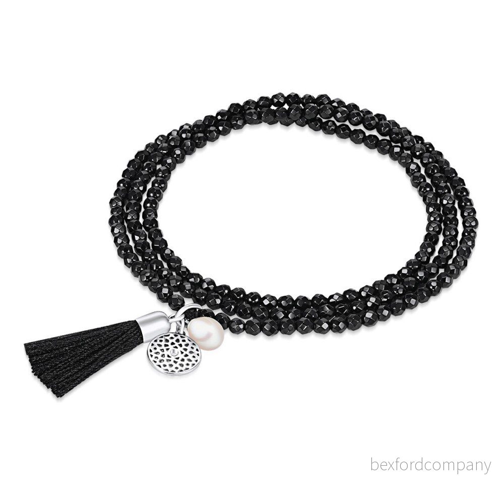 Achátový náramek s přívěskem a perlou Chakra Pearls Alie, 57 cm v:743738 Achátový náramek s přívěskem a perlou Chakra Pearls Alie, 57 cm v:743738