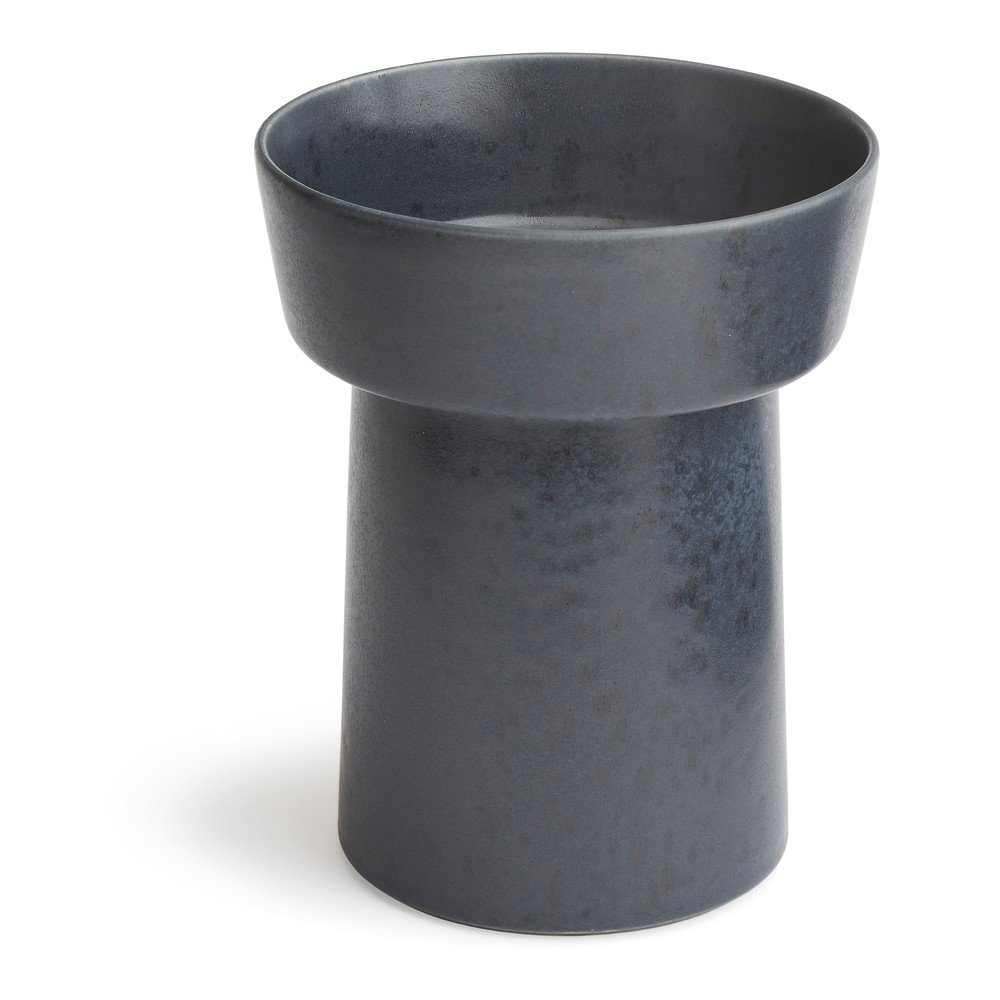 Modrá kameninová váza Kähler Design Ombria, výška 20 cm v:1301542