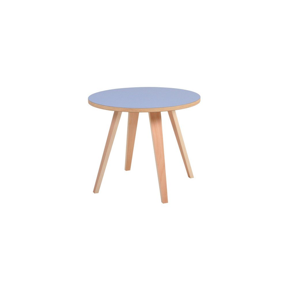 Modrý kulatý konferenční stolek Garageeight Arvika, ⌀ 54 cm v:692230